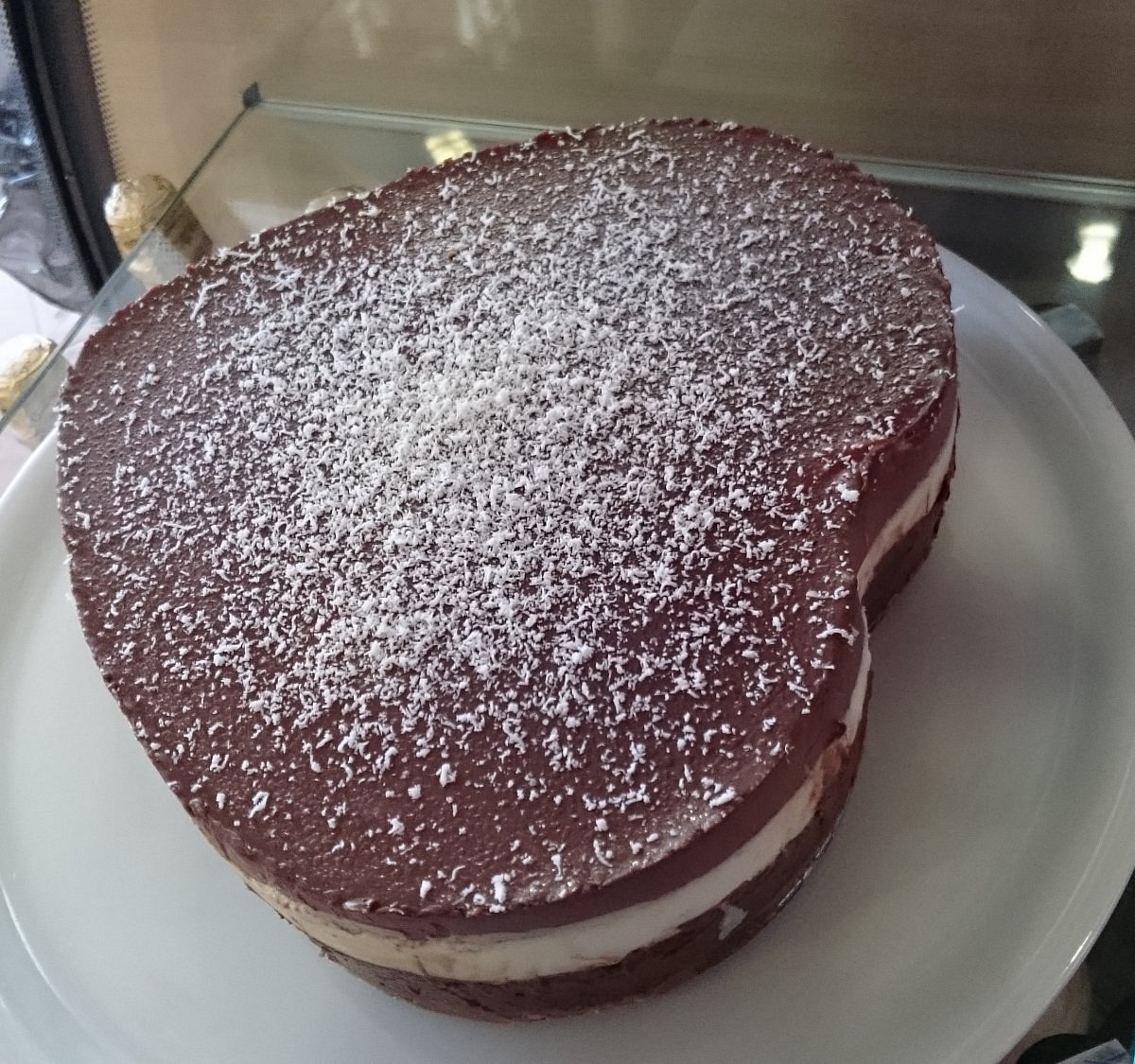 Tarta casera de chocolate y coco